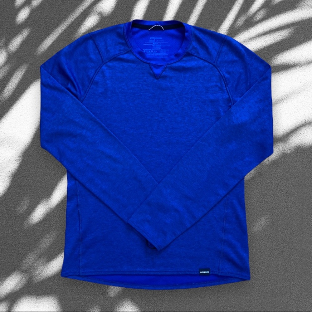 Patagonia Royal Blue Capilene Midweight Long Sleeve Crew Neck Sweatshirt